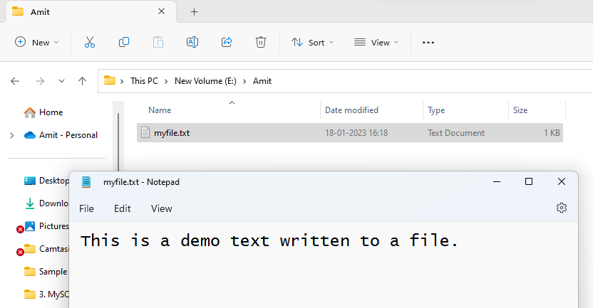 Write to a File in C