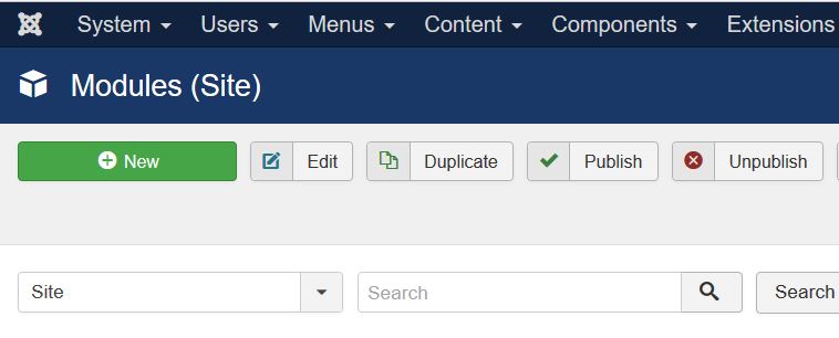 Add new Joomla module