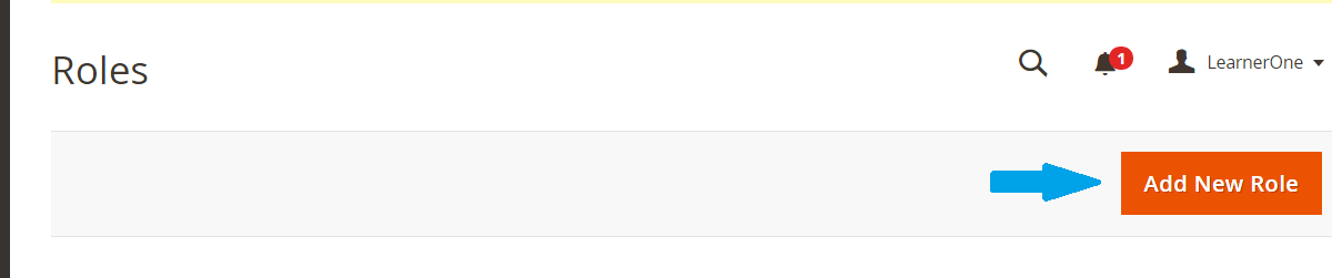 Add new Magento User Role