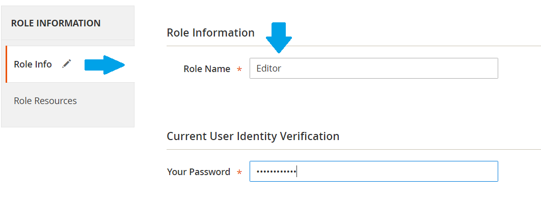 Adding Magento Role Name Editor