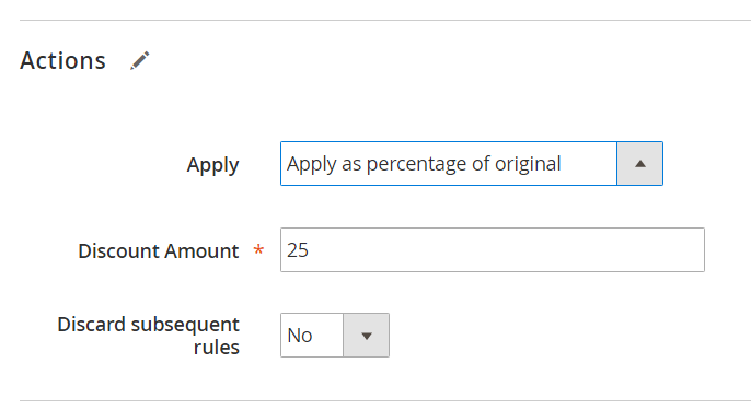 Adding action for Magento Catalog discount rule
