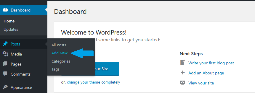 Add new WordPress Post