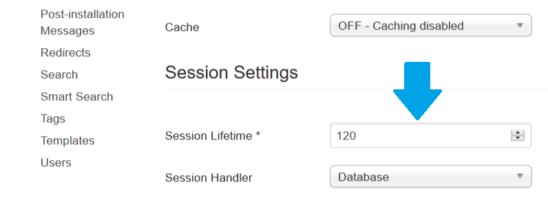 Adjust Joomla Session Lifetime