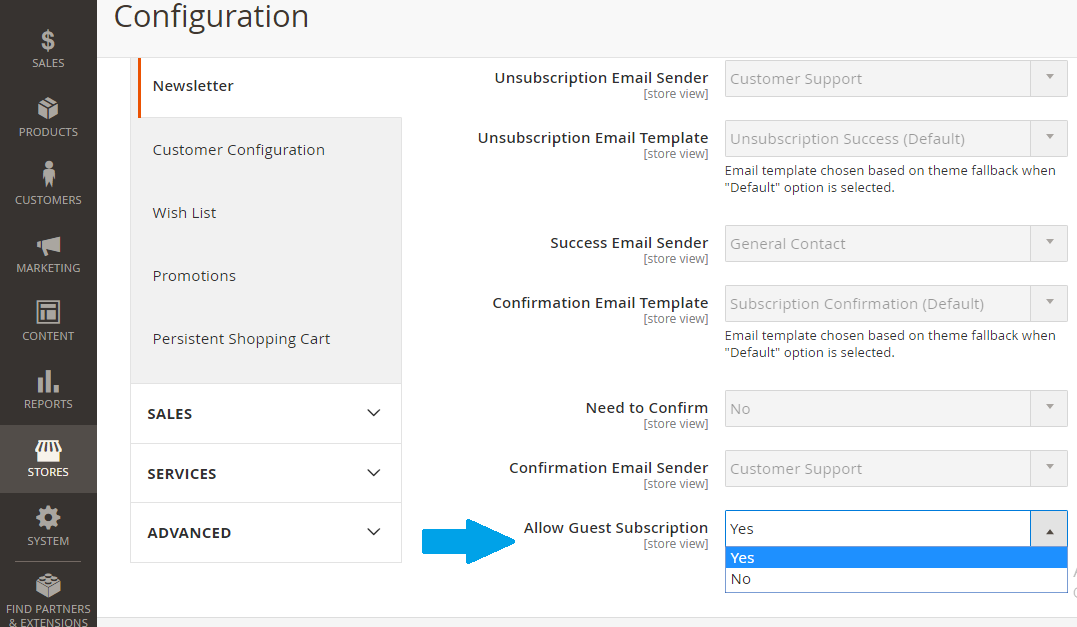Allow Guest Subscription for Magento Store