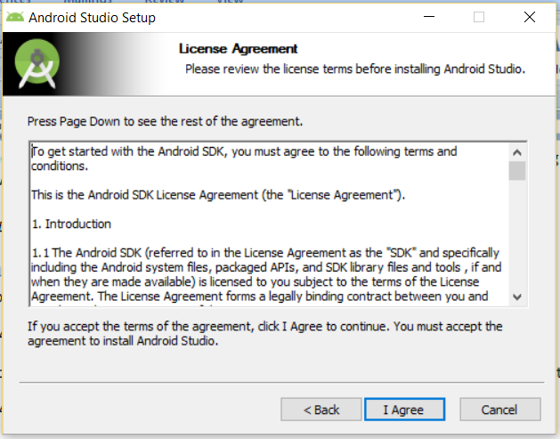 android studio sdk location not accepted