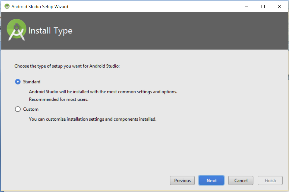 Android Studio Type of Setup