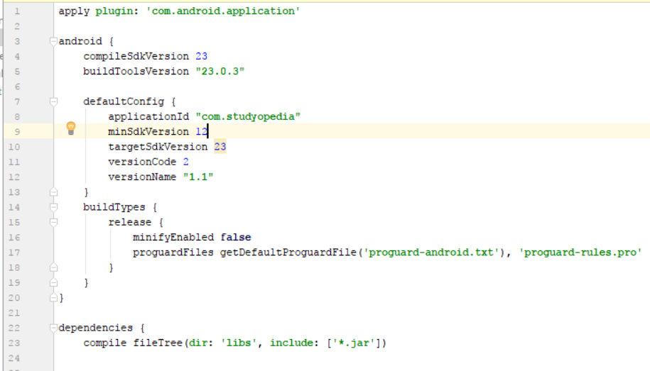 Android build gradle module