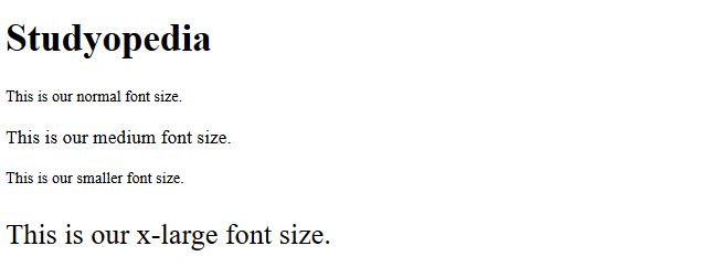 CSS Font Size property
