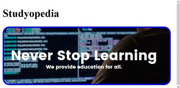 CSS Images - Studyopedia