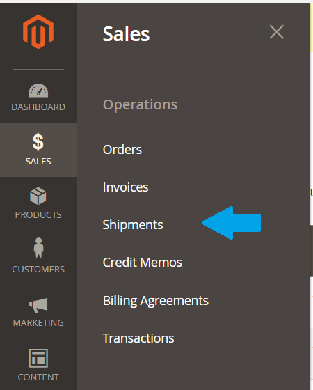 Check Magento Store Shipments