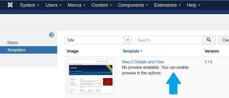 Details and Files for Joomla Template