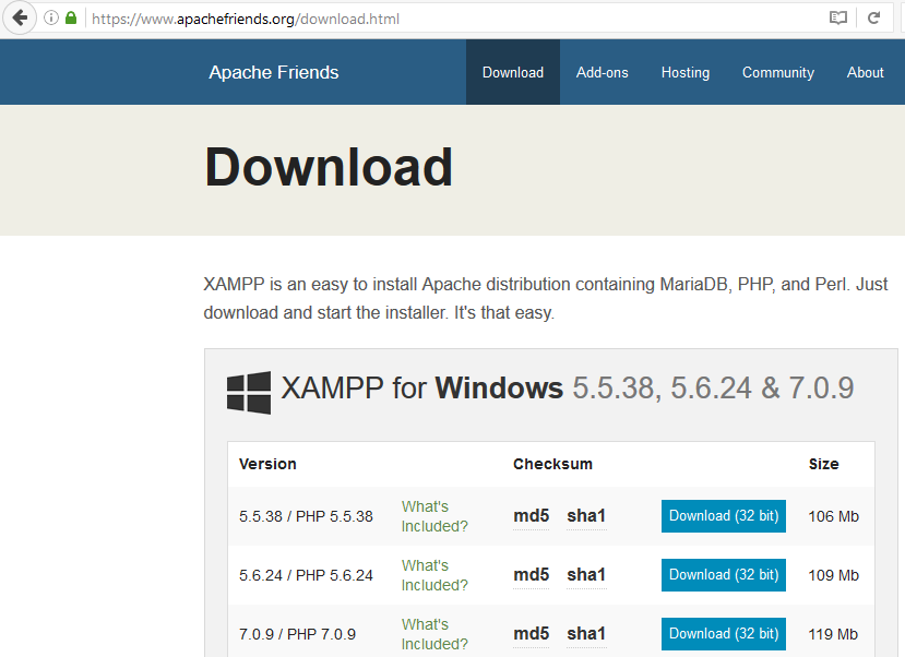 Download XAMPP