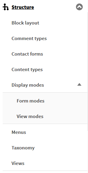 Drupal Structure Section