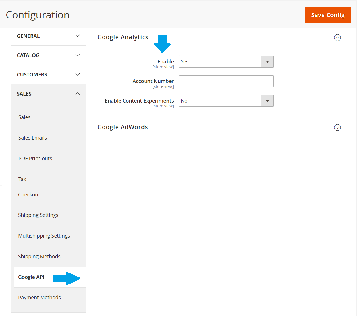 Enable Google Analytics for Magento