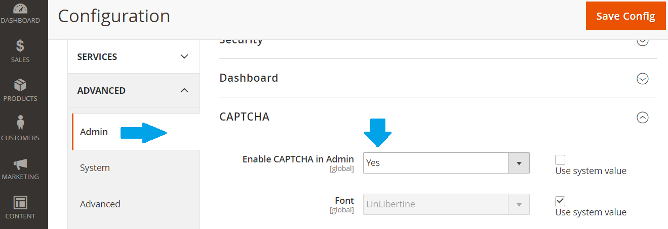 Enable Captcha in Magento Admin