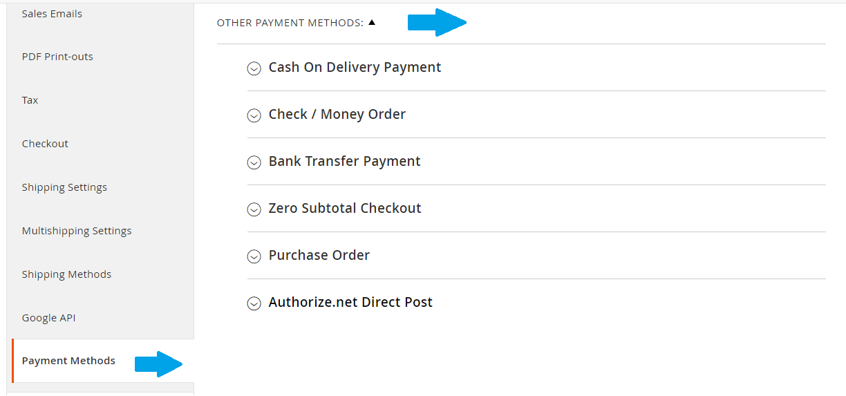 Magento Store Other Payment Methods