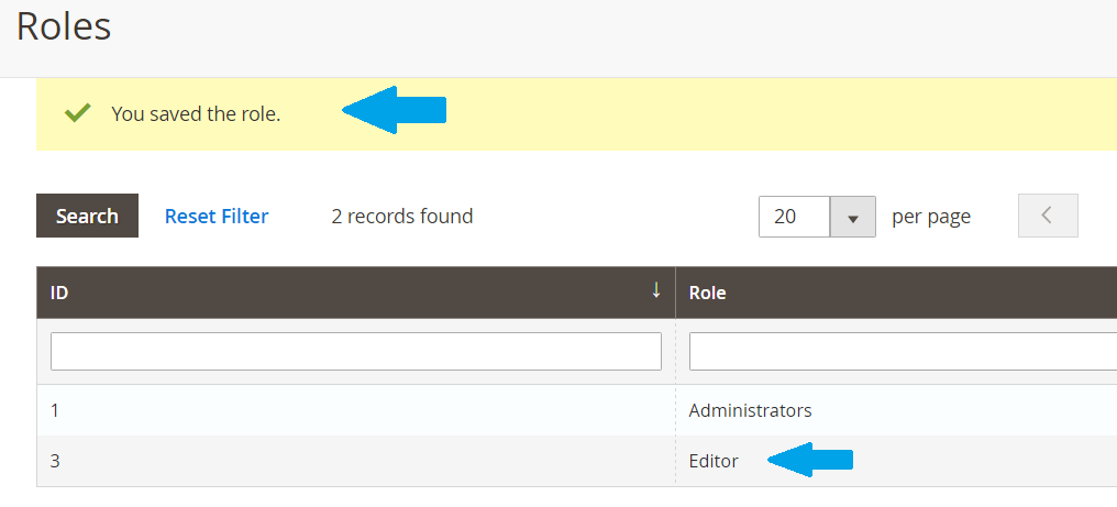 New User Role Editor added to Magento Store