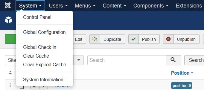 Reaching Akeeba Backup Global Configuration settings