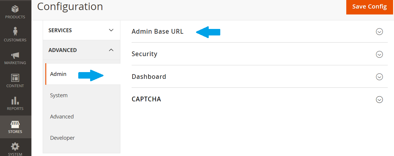Reaching Magento Admin Base URL