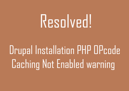 Solve PHP-OPcode-Caching-Not-Enabled-warning