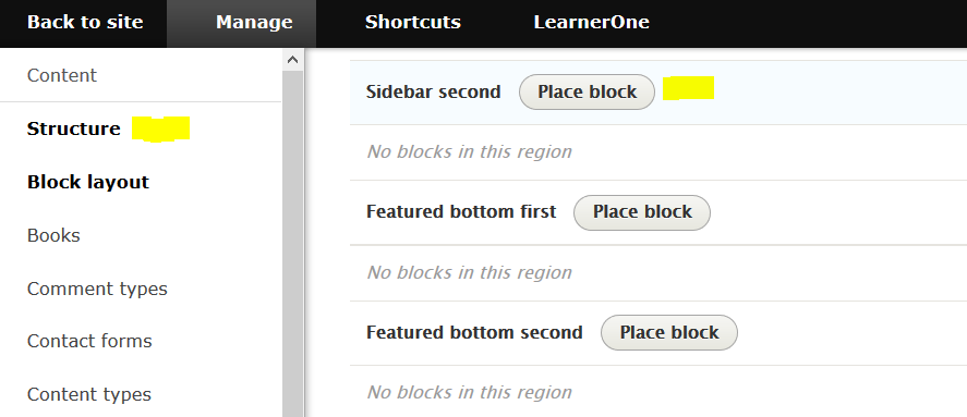 Under Sidebar second block go to Place Block