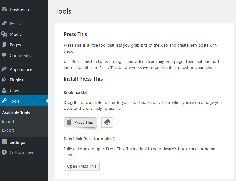 WordPress Tools