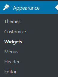 WordPress Widget section