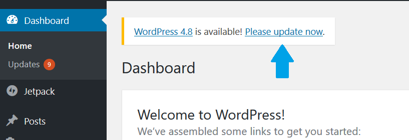 Update WordPress Notification