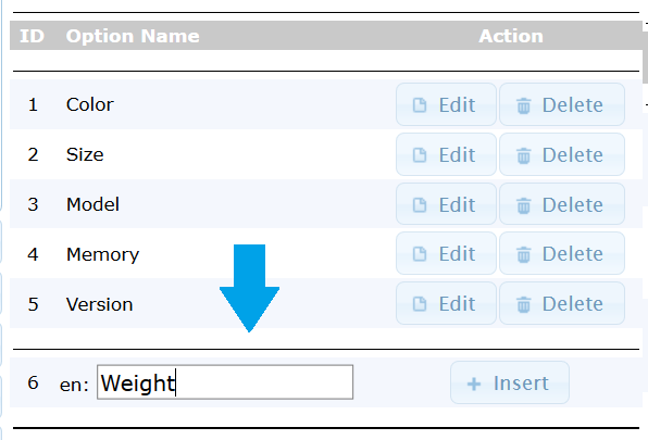 Add osCommerce Product attributes