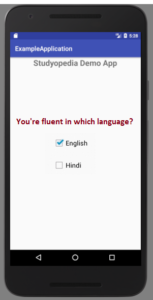 Android CheckBox Control - Studyopedia