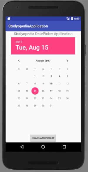 Android DatePicker Control