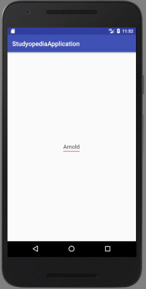 Android EditText Output