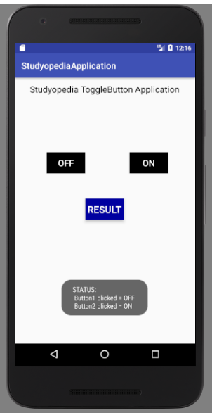 Android ToggleButton Output1