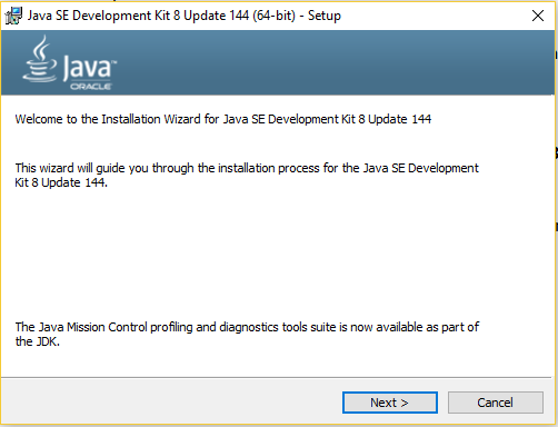 JDK Installation begins