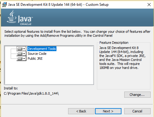 JDK Installation location