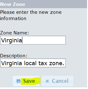 New osCommerce Tax Zone Virginia added