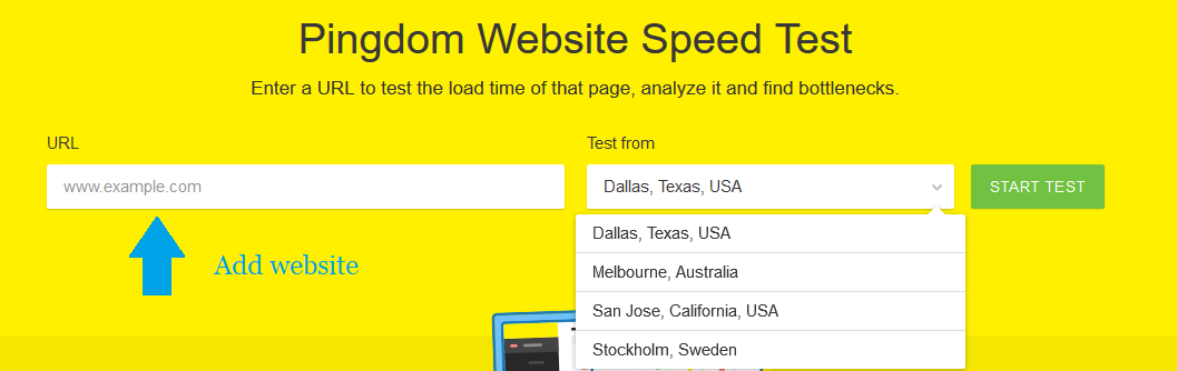 Pingdom website speedtest tool