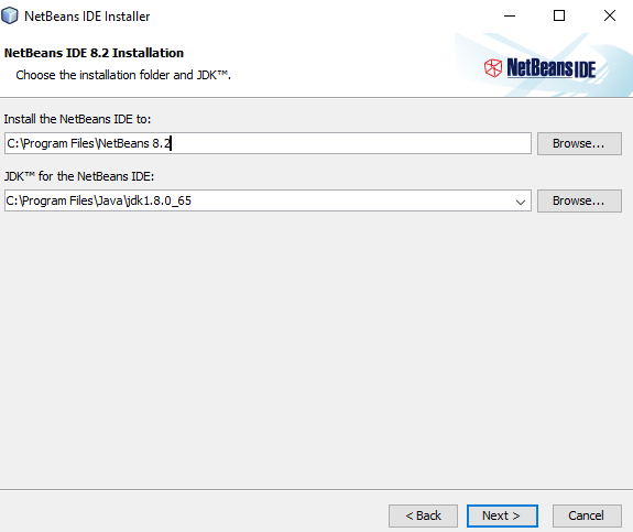 Adding the Installation folder for NetBeans IDE