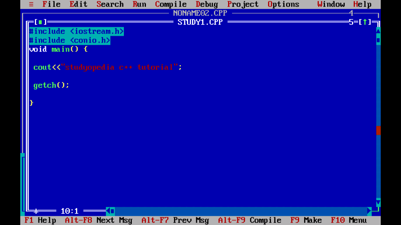 1.1 First C++ Program; Online Compiler, DevC++ and Downloading