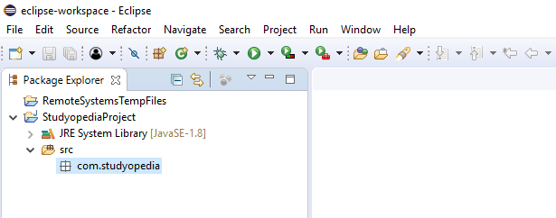 New Java Package created in Eclipse