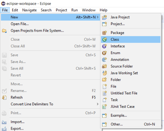 Create New Java Class in Eclipse - Studyopedia