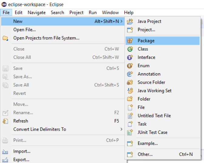 Create New Java Package in Eclipse Studyopedia