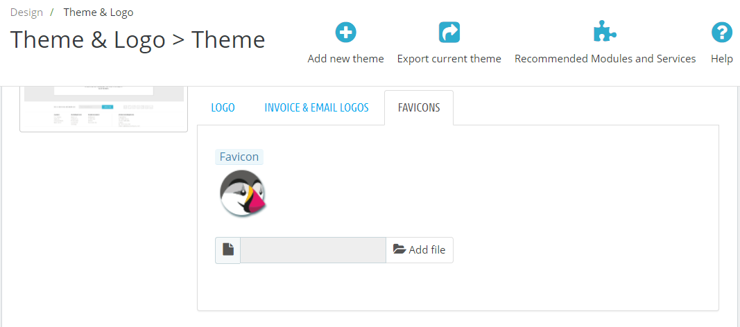 Add Favicon Icon to PrestaShop Store