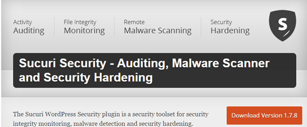 Sucuri Security Plugin to secure your website
