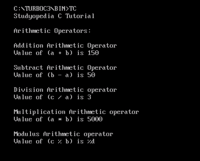 C Programming Examples - Studyopedia