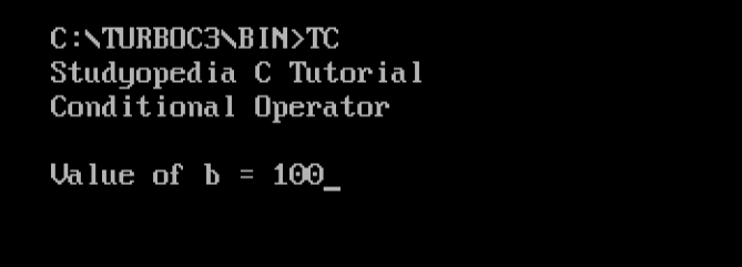 C Programming Conditional Operators