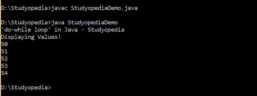 Java do-while Loop