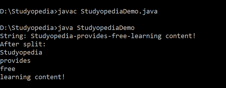 Java split method with limit