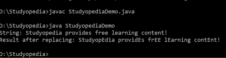 string-replace-char-oldchar-char-newchar-method-on-java-studyopedia