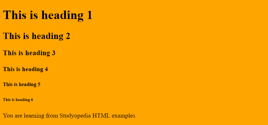 HTML heading levels